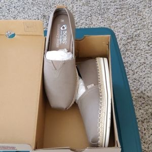 Bobs taupe memory foam espadrilles